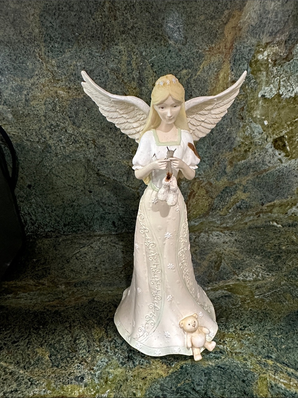 Angel Figurine Home Accent in Cream and White— mom to be